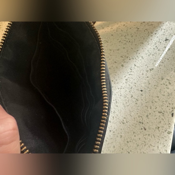 Black Leather Coach Wristlet - Picture 6 of 8